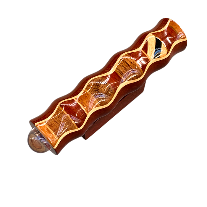 7 Inch Teleidoscope | Padauk with Hardwood Inlay - Barouke - The WoodCrafters Gallery
