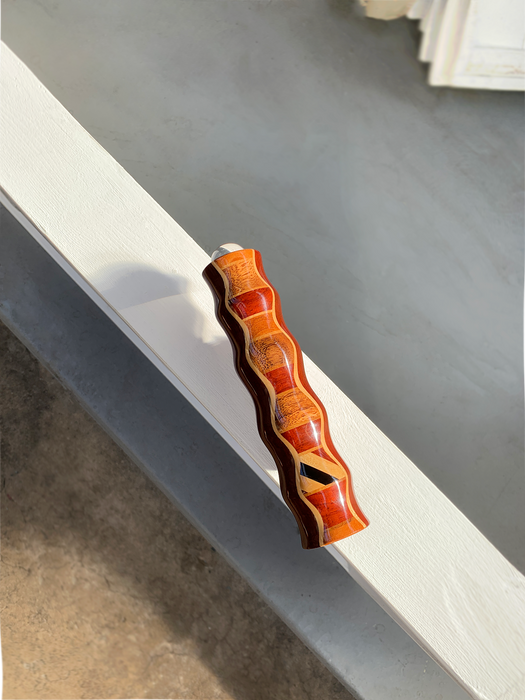 7 Inch Teleidoscope | Padauk with Hardwood Inlay - Barouke - The WoodCrafters Gallery