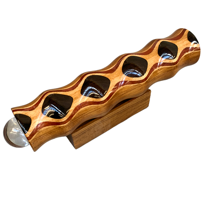 Teleidoscope | Teak with  Ebonized Wood Inlay - Barouke - The WoodCrafters Gallery