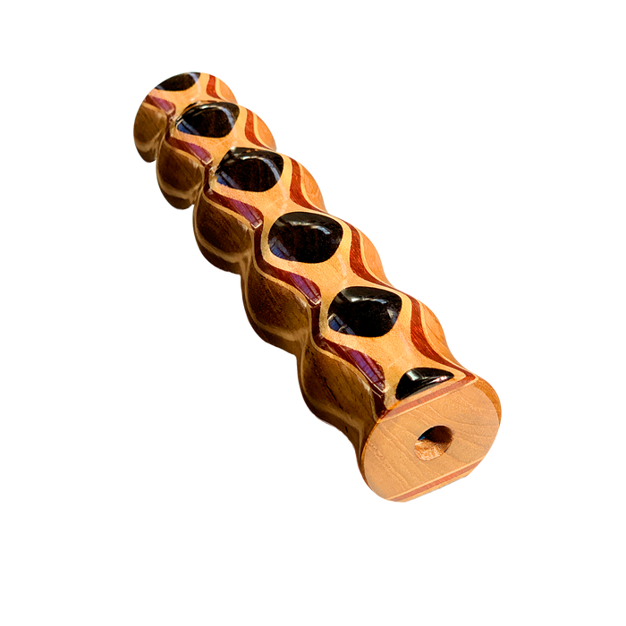 Teleidoscope | Teak with  Ebonized Wood Inlay - Barouke - The WoodCrafters Gallery