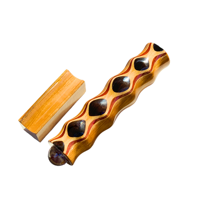 Teleidoscope | Teak with  Ebonized Wood Inlay - Barouke - The WoodCrafters Gallery