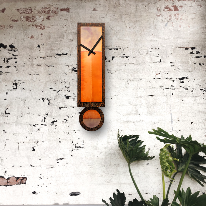 Pendulum Clock handmade from Copper and Rusted Metal - Leonie Lacouette