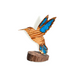 Hummingbird Sun Catcher - Florida Pinewood with Aqua Blue Accents