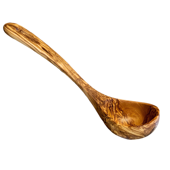 12-inch-olive wood ladle available at Barouke. Price: $39.95