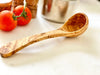 12-olive wood scoop with beautiful wood grain, no hole in handle.