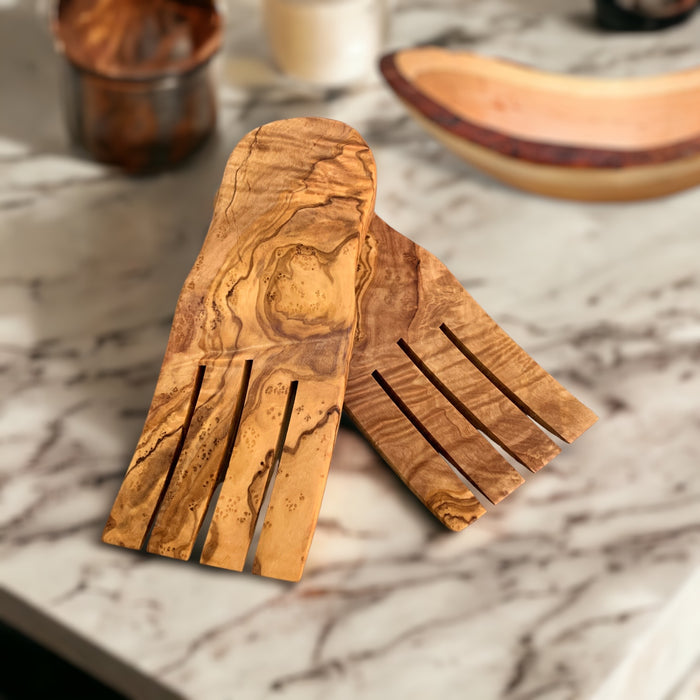 Top grain olive wood salad hands available. Order at  www.barouke.com