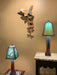 Dragonfly Table Lamp with Glazed Ceramic Base - Barouke - The WoodCrafters Gallery