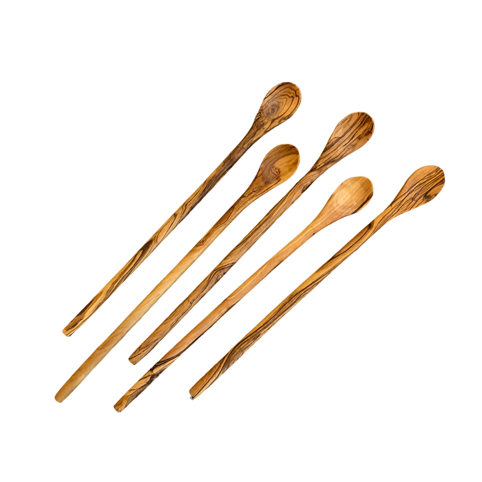 11-Inch Tasting Spoon in Olive Wood. Set of 5. Buy now at www.barouke.com